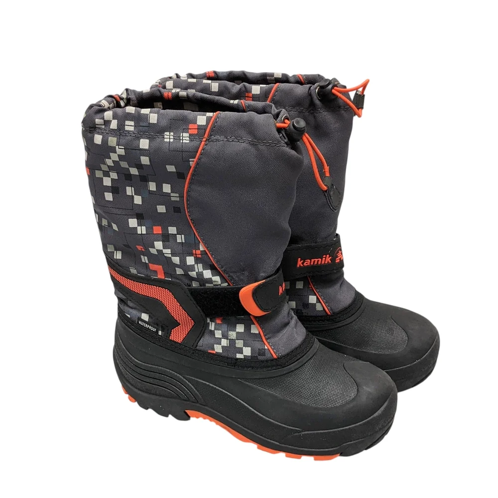 Kamik Boys Insulated Snow Boots Size 5